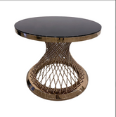 Rosegold Spoke Cake Table Rental
